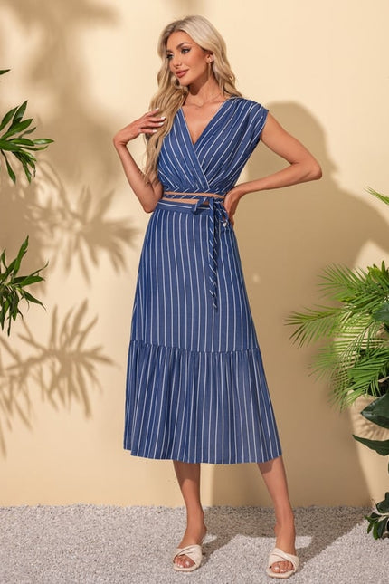 Robe Midi Rayée - gallery 5