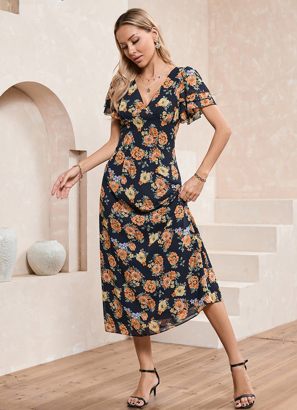 Robe Midi Florale Légère - gallery 4