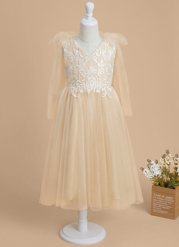 Robe Midi Tulle Beige