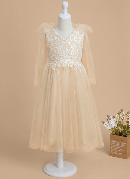 Robe Midi Tulle Beige