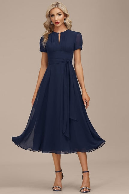 Robe Midi Chiffon Nuit - gallery 1