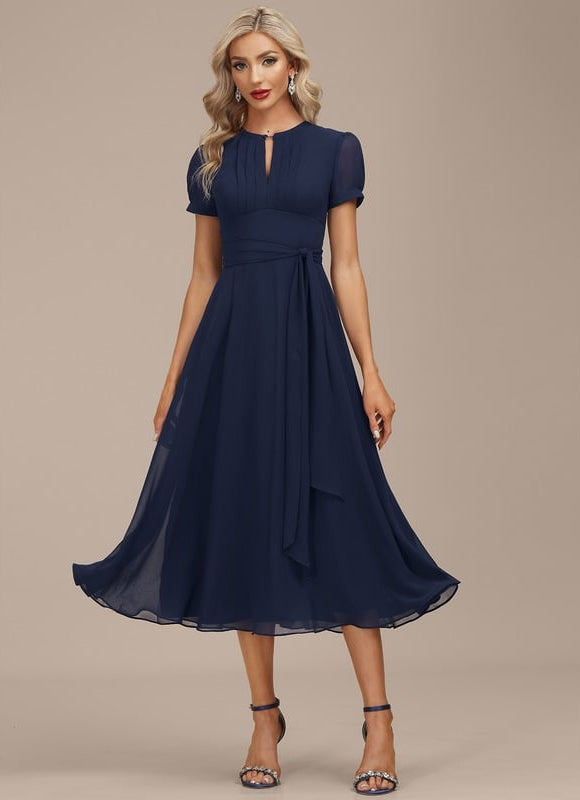 Robe Midi Chiffon Nuit - gallery 1