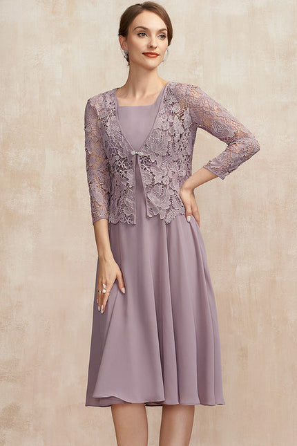 Robe Midi Vêtement Élégant Lavande