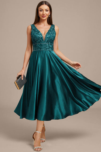 Robe Midi Soirée Satinée - gallery 5