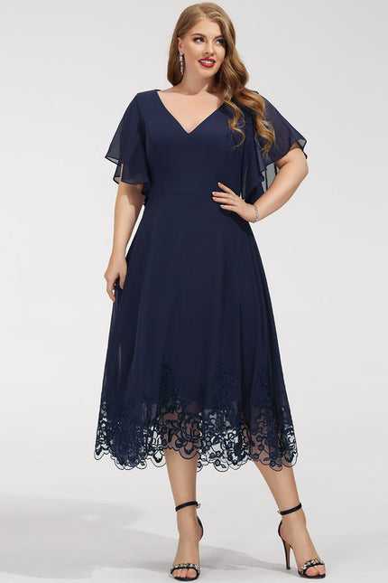 Robe Midi Émeraude Dentelle - gallery 8