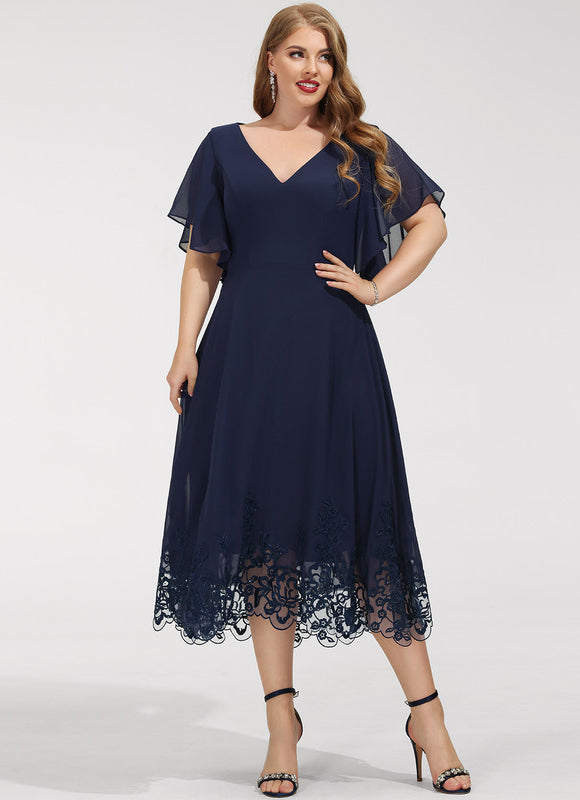 Robe Midi Émeraude Dentelle - gallery 8