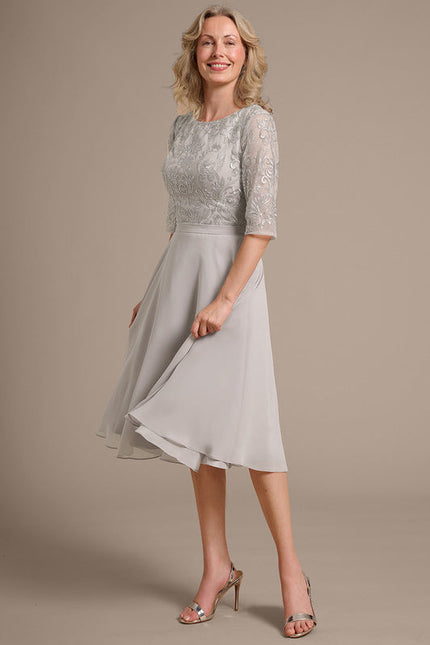 Robe Midi Élégante Mousseline - gallery 2