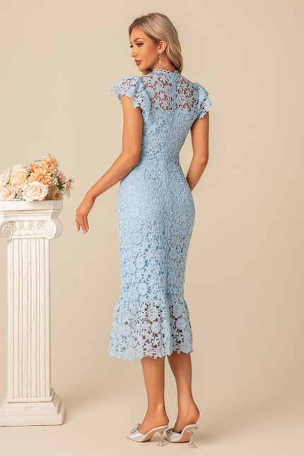 Robe Midi Céleste Dentelle - gallery 5