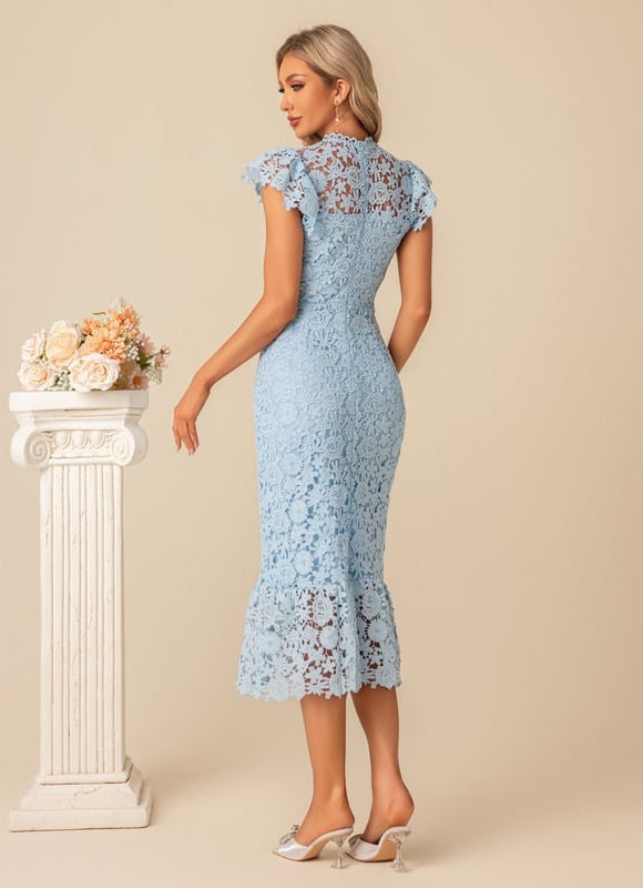 Robe Midi Céleste Dentelle - gallery 5