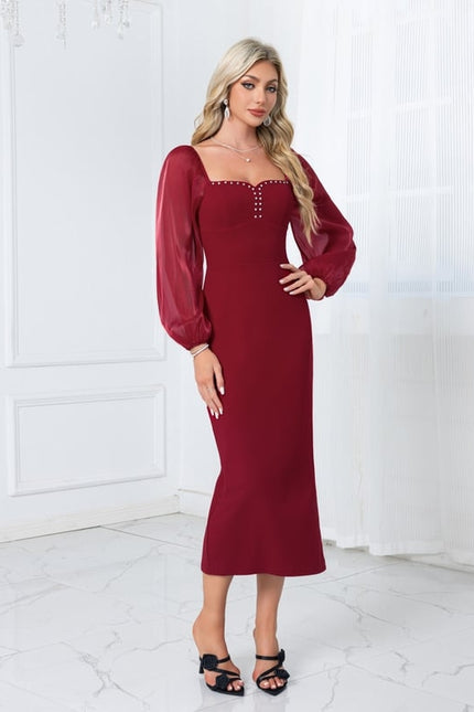 Robe Midi Col Bardot - gallery 2