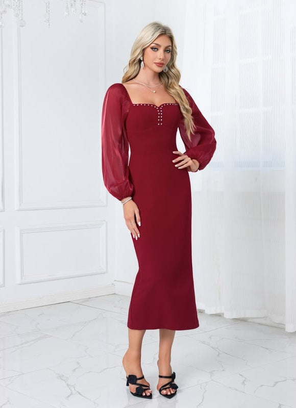 Robe Midi Col Bardot - gallery 2