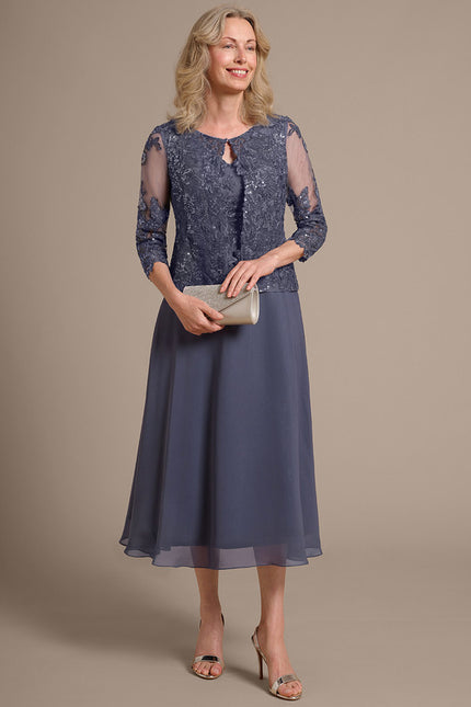 Robe Midi Manche 3 4 - gallery 5