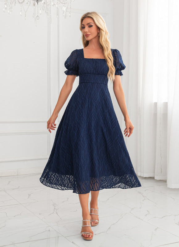 Robe Midi Rose À Motifs - gallery 3