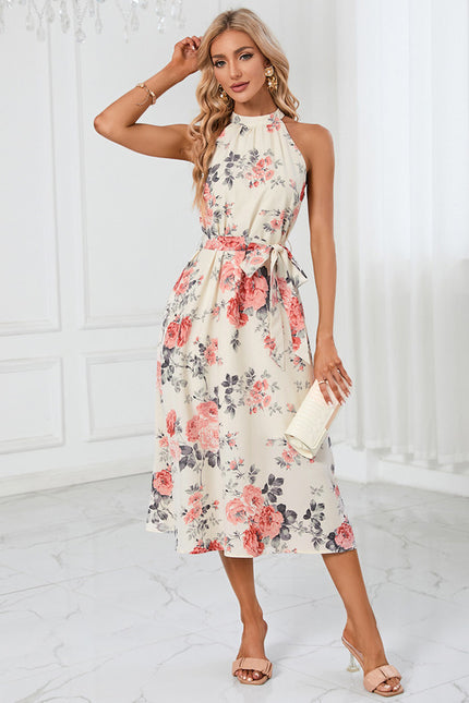 Robe Midi Midi Floral Aquatique - gallery 3