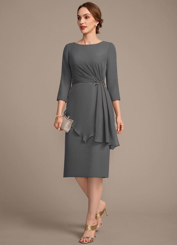 Robe Midi Marine Élégante - gallery 3