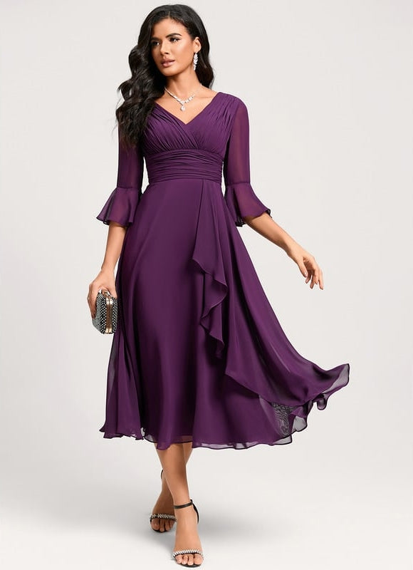 Midi Robe De Cocktail Pour Mariage Chic - gallery 7