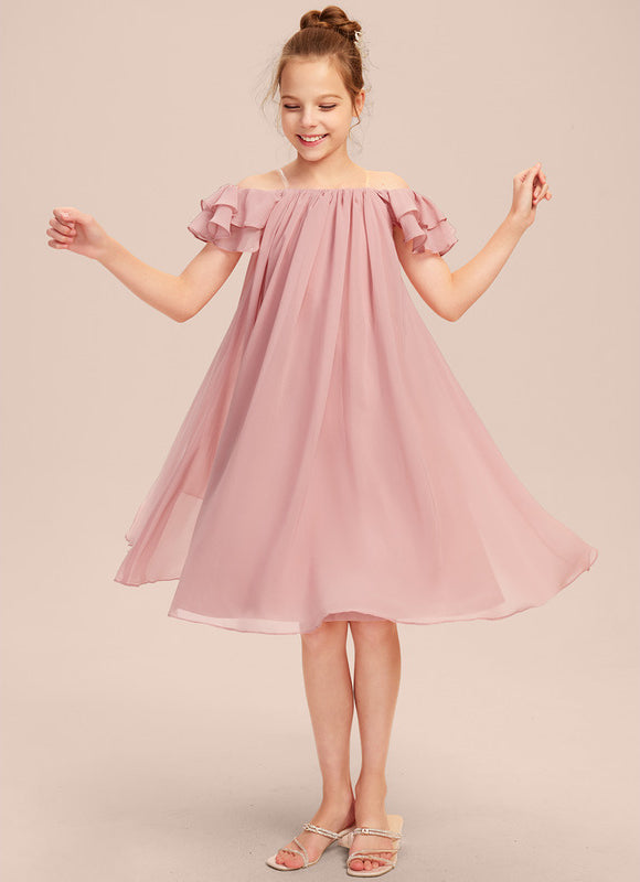 Robe Midi Chiffon Rosée