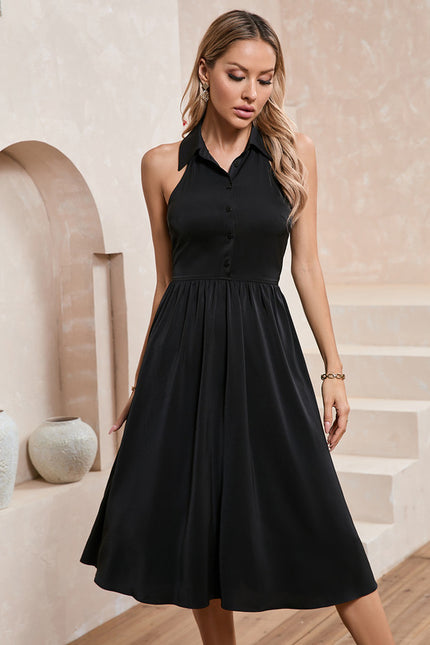 Robe Midi Boutonnée Devant