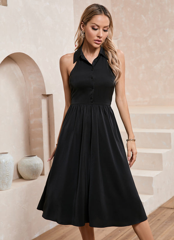 Robe Midi Boutonnée Devant