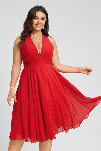 Robe Midi Rouge Élégance - gallery 4