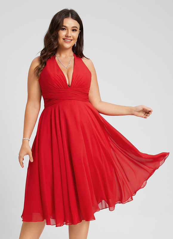 Robe Midi Rouge Élégance - gallery 4