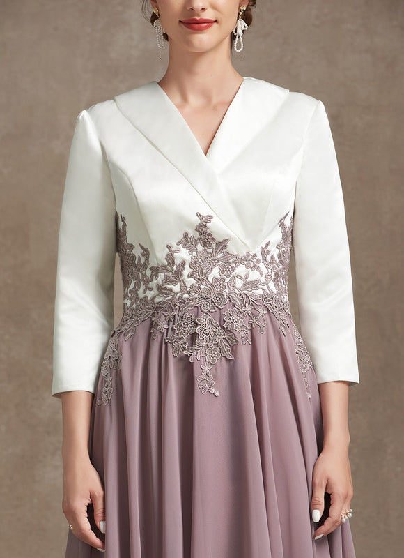 Robe Midi Élégante Lavande - gallery 1