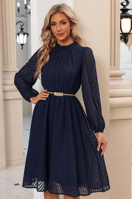Robe Midi Chiffon Marine - gallery 5