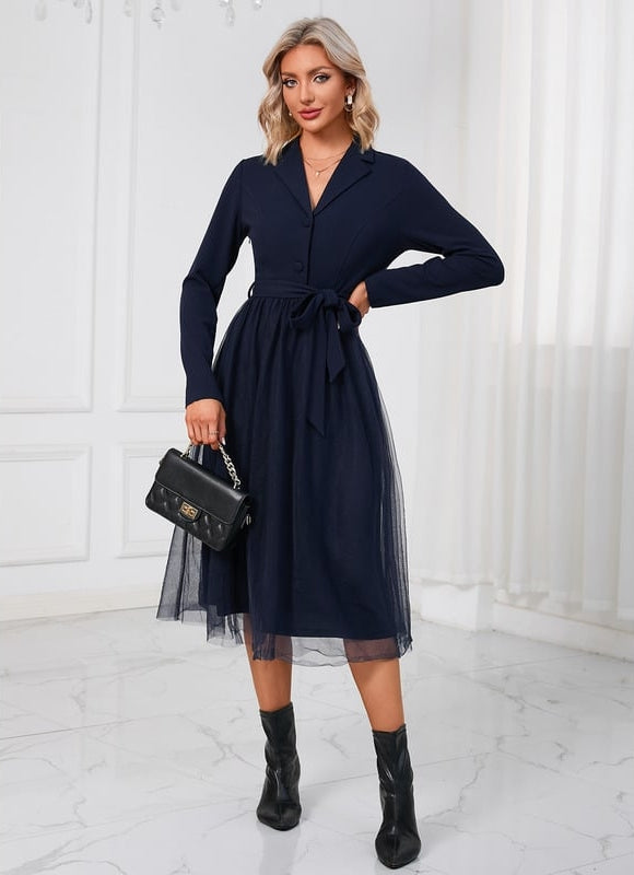 Robe Midi Élégante Tulle - gallery 1