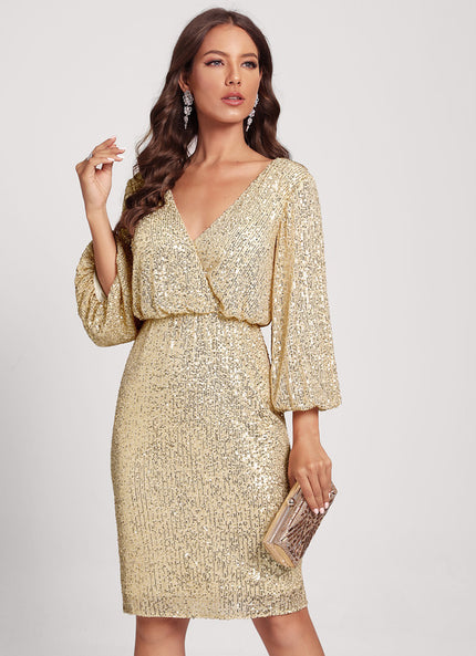 Robe Midi Pailletée Lumineuse