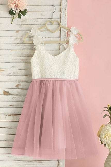 Robe Midi Enfant Dentelle Blanche - gallery 2