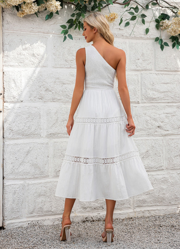 Robe Midi Écrue Légère - gallery 1