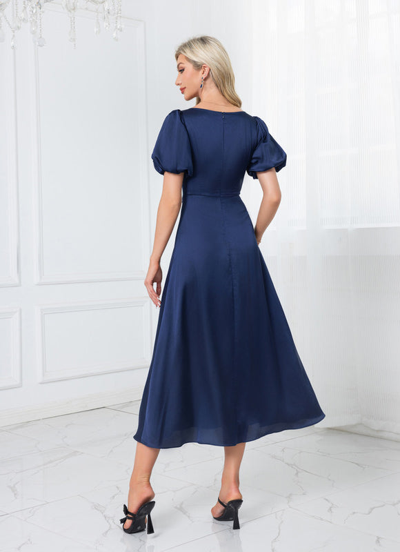 Robe Midi Bleu Marine - gallery 1