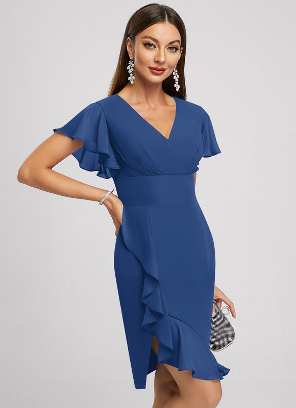 Robe Midi Violette Volantée - gallery 2