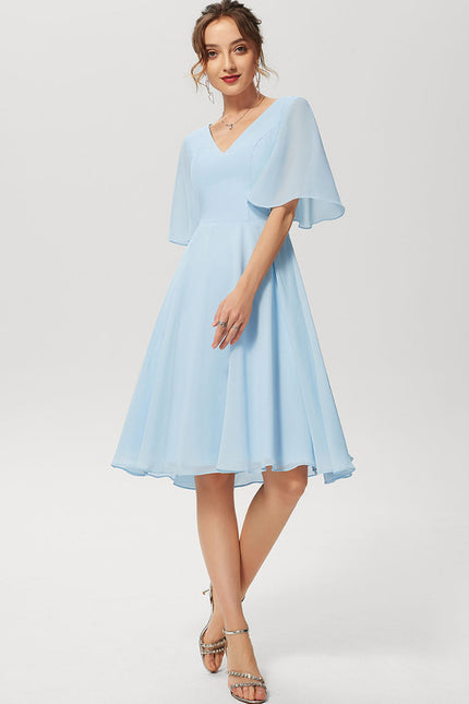 Robe Midi Aérienne Marine - gallery 3