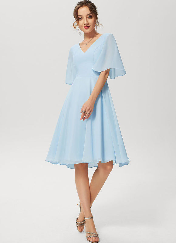 Robe Midi Aérienne Marine - gallery 3