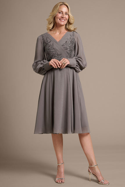 Midi Robe Fluide Habillée Pour Mariage - gallery 2