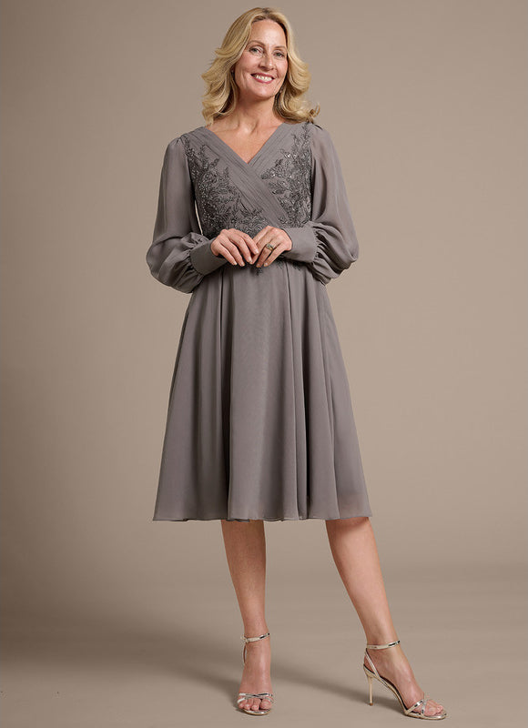 Midi Robe Fluide Habillée Pour Mariage - gallery 2