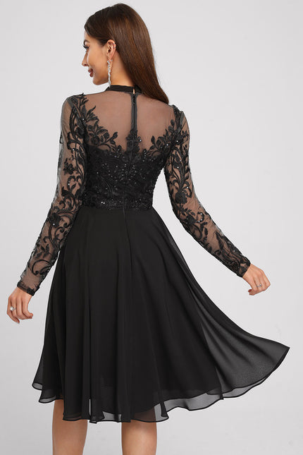 Robe Midi Grise Éclatante - gallery 1