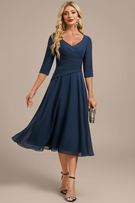 Robe Midi Fluide Marine