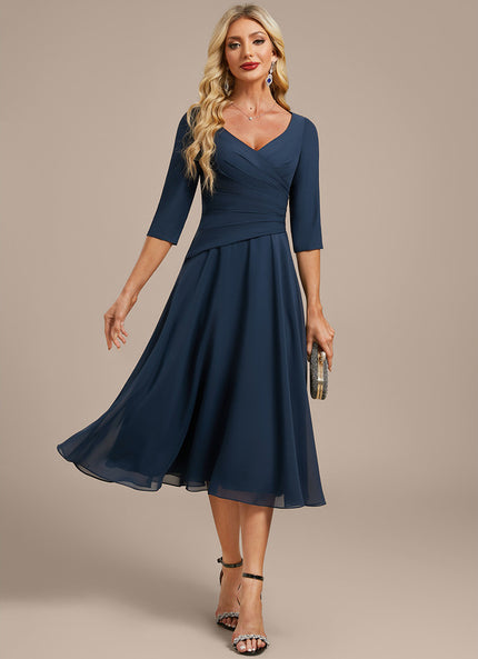 Robe Midi Fluide Marine