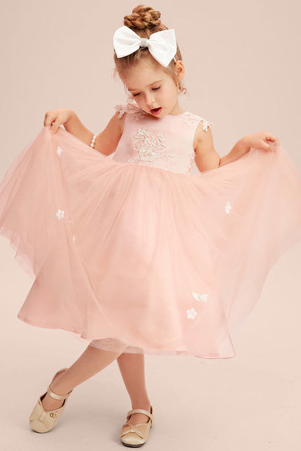Robe Midi Enfant Rose Poudré - gallery 5