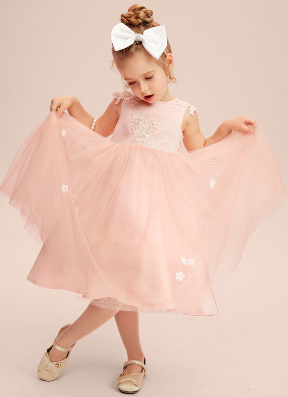 Robe Midi Enfant Rose Poudré - gallery 5
