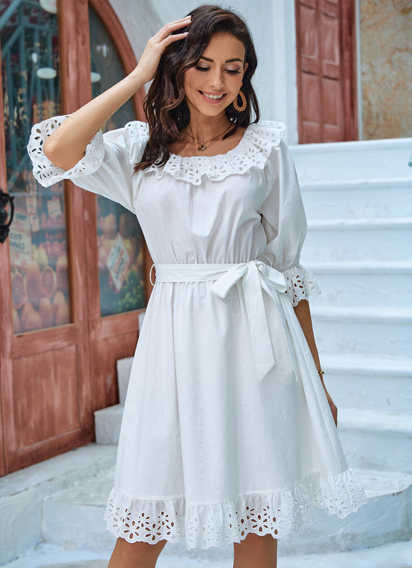 Robe Midi Coton Brodée - gallery 3