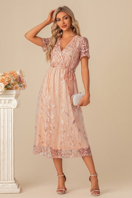 Robe Midi Pailletée Flottante - gallery 4