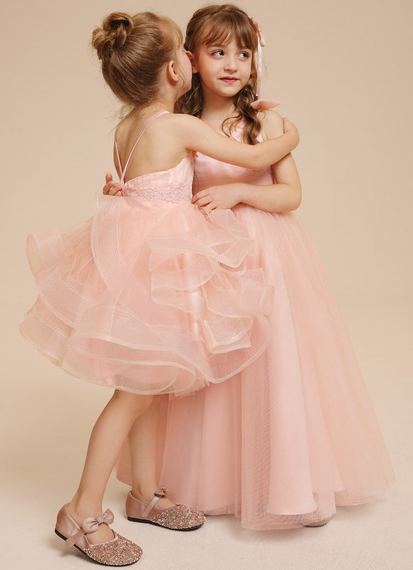 Robe Midi Fille Rose Tulle - gallery 6