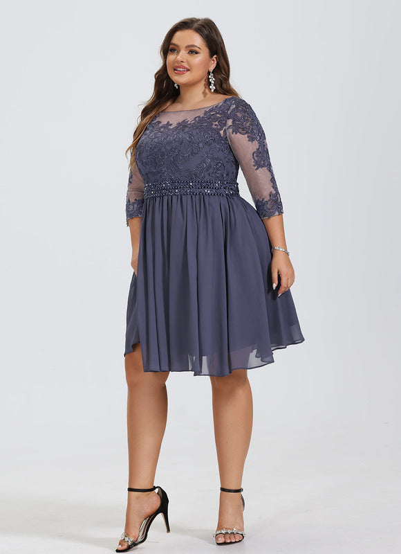 Robe Midi Chiffon Perlée - gallery 6