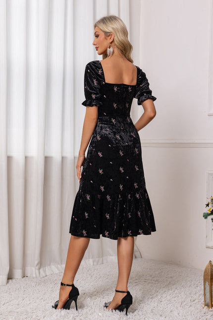 Robe Midi Velours - gallery 1