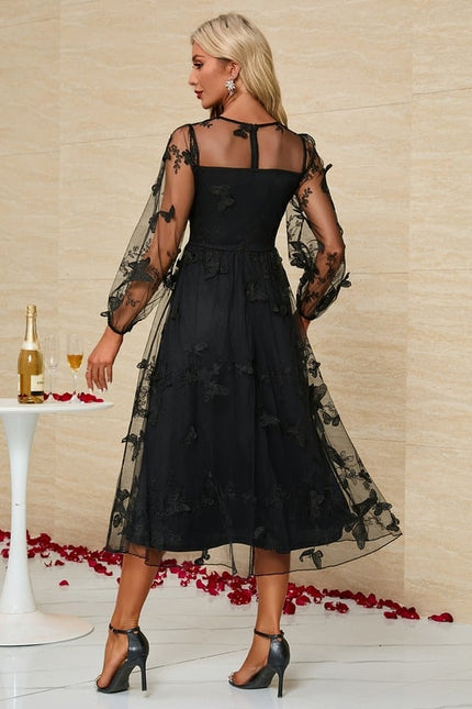 Robe Midi Ébène Envoûtante - gallery 1