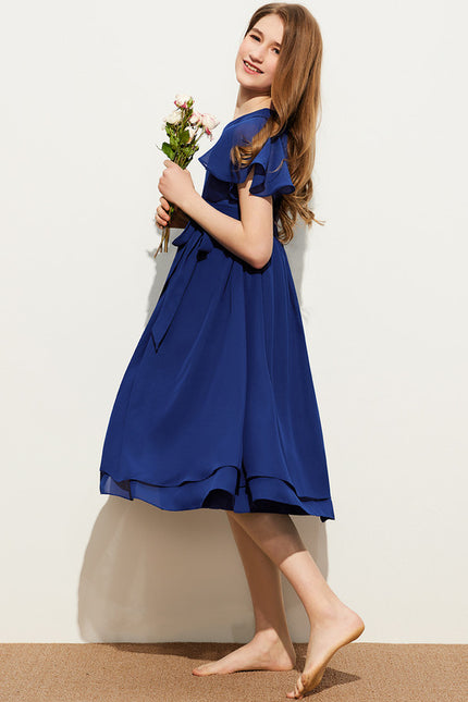 Robe Midi Bleu Flottante - gallery 2