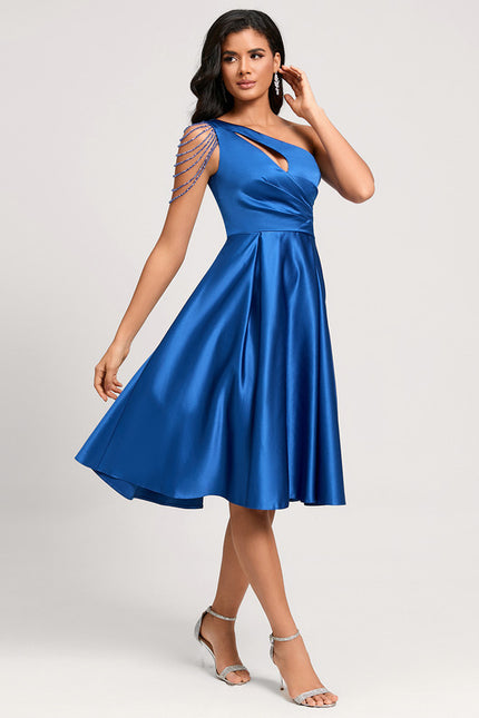 Robe Midi Bleu Éclatant - gallery 1